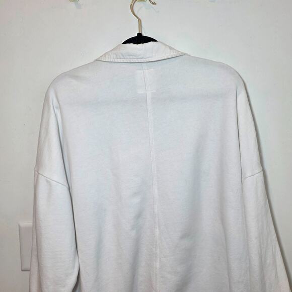 Aerie Oversized Button Shirt Womens Size M White Relaxed Heavyweight Shacket - Picture 5 of 9